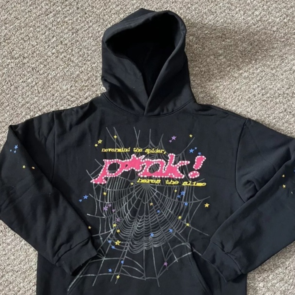 XL Black sp5der Hoodie